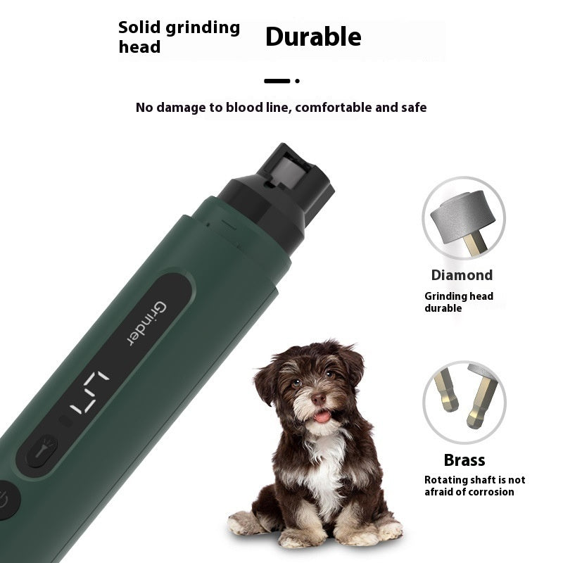 Dog nail grinder with 3 grinding ports for small, medium and large dogs