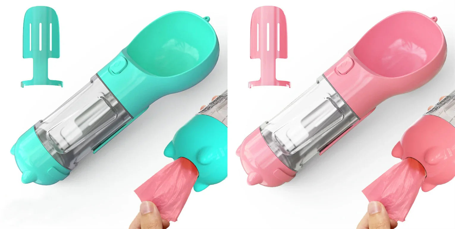 500ml 3-in-1 portable dog bottle — larger capacity for big breeds or long hikes