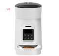 automatic pet feeder with timer for cats and dogs white