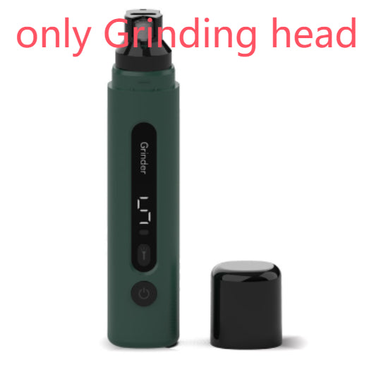 Pure white PawFev cat and dog nail grinder charging via USB