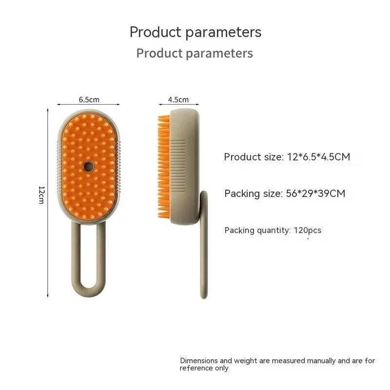 Electric Spray Cat Brush | 3-in-1 Pet Grooming Comb with Mist & Deshedding