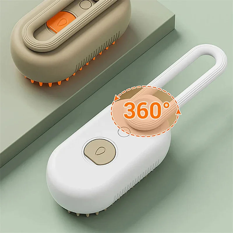 Electric Spray Cat Brush | 3-in-1 Pet Grooming Comb with Mist & Deshedding